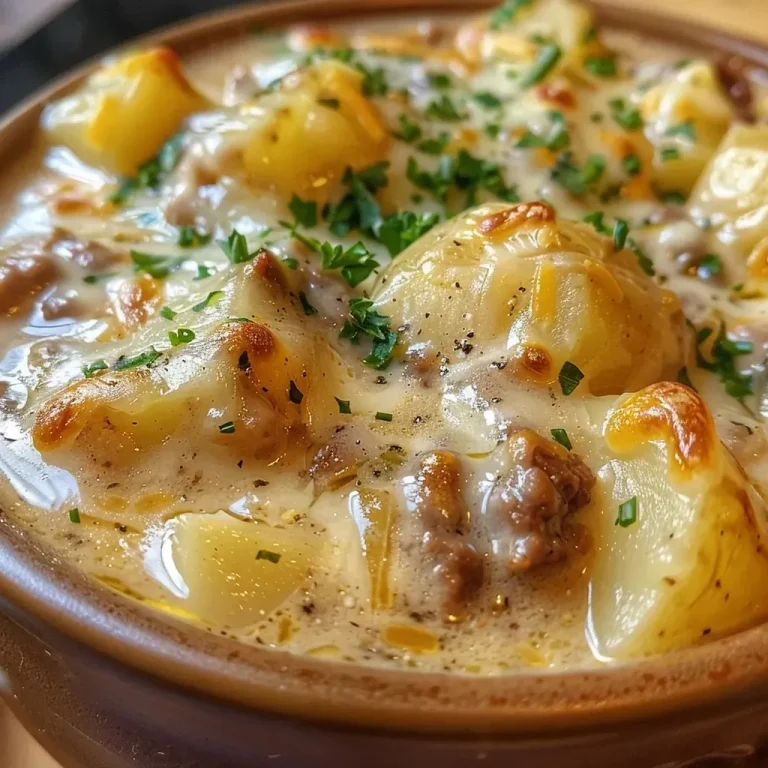 Cheesy Beef and Potato Soup
