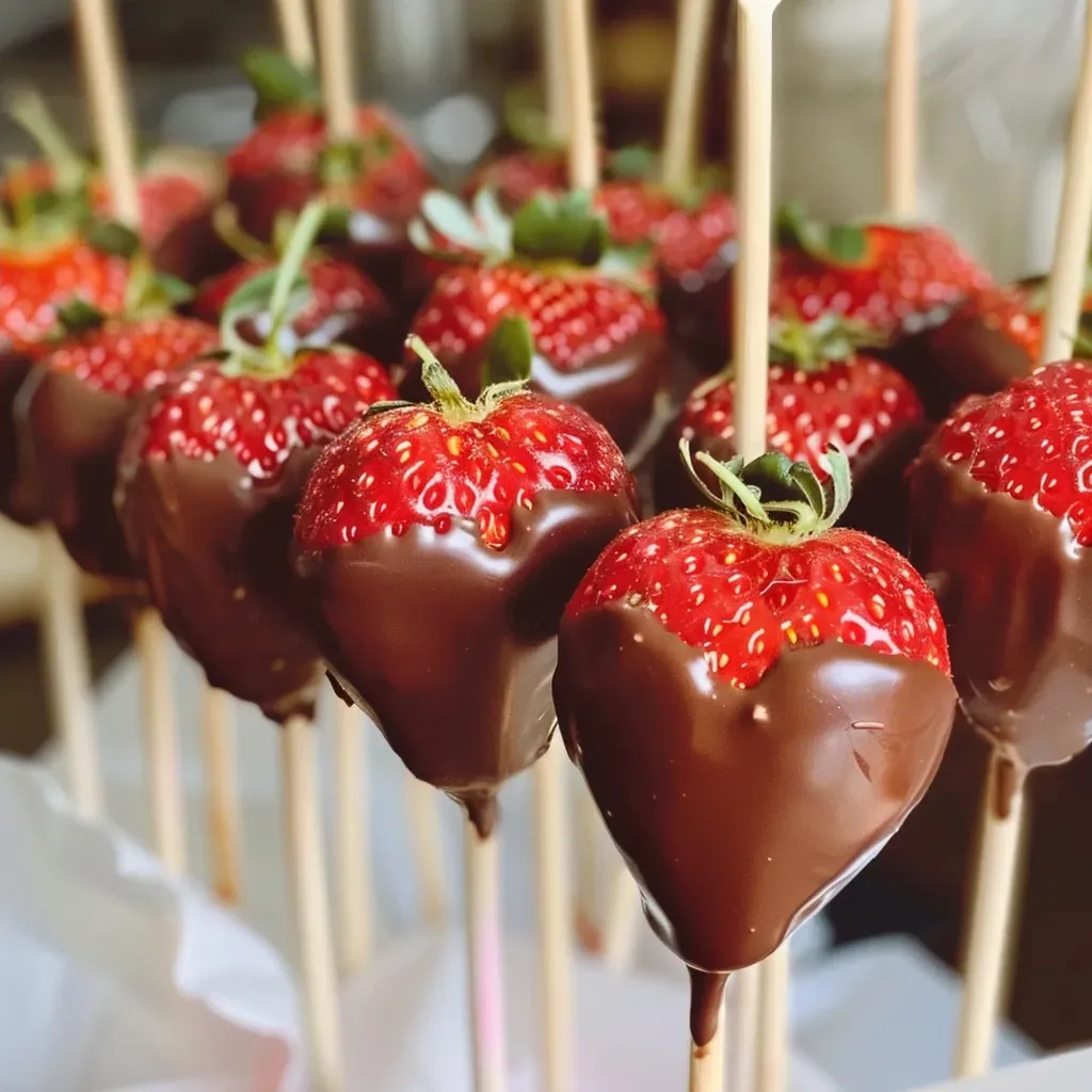 Chocolate Covered Strawberry Heart Pops Recipe