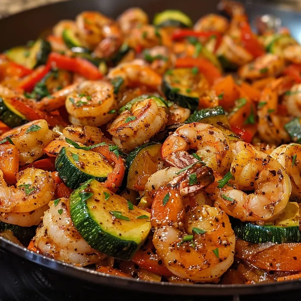 Easy Shrimp Vegetable Skillet