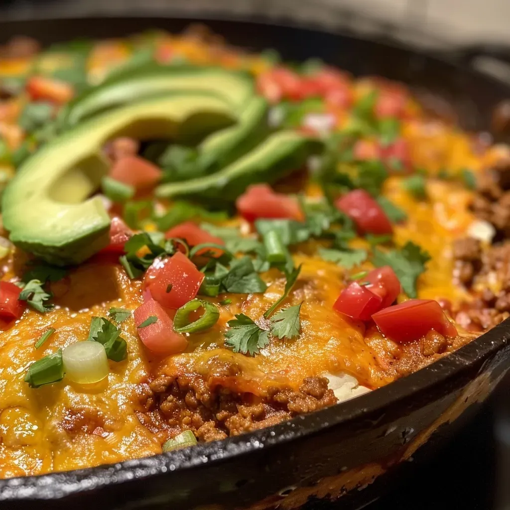 Ground Beef Enchilada Skillet