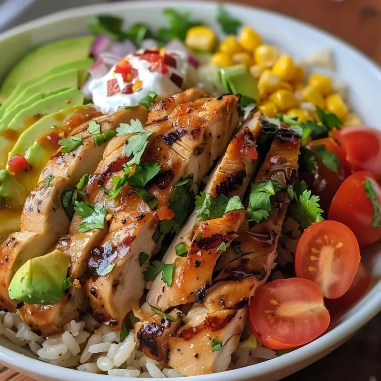A Flavorful Fiesta: Honey Lime Chicken & Avocado Rice Bowl for Everyone Honey Lime Chicken & Avocado Rice Bowl – High Protein Healthy Dinner Idea