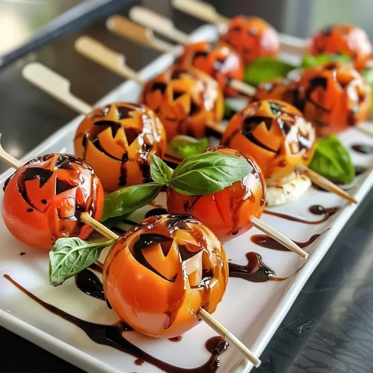 Harvesting Flavor: How Jack-O’-Lantern Caprese Skewers Brighten Up Autumn Gatherings Jack-O’-Lantern Caprese Skewers