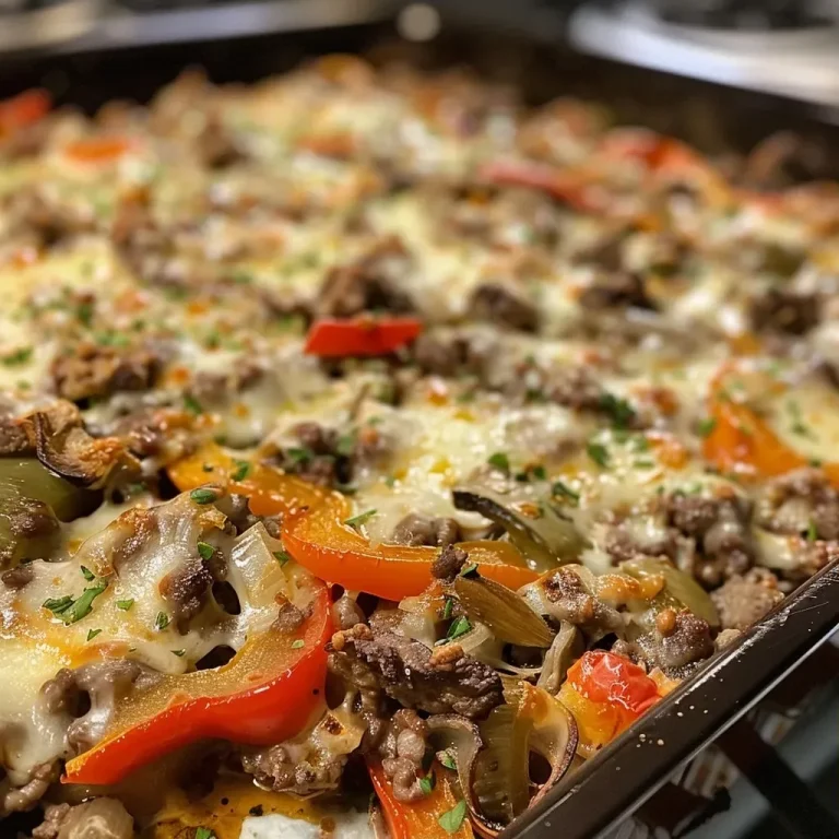 A Savory Slice of Philly: My Low Carb Cheesesteak Casserole Adventure Low Carb Philly Cheesesteak Casserole