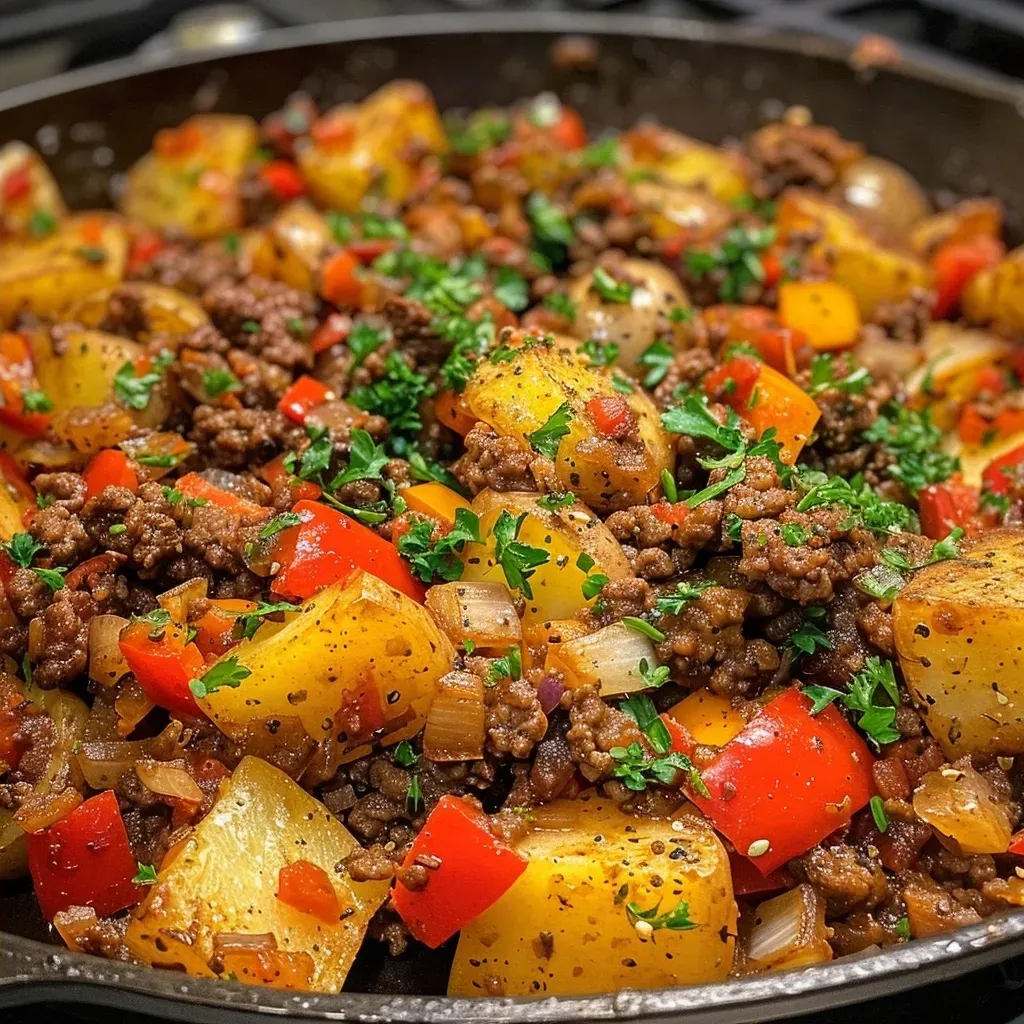 One-Pot Beef and Potato Hash Recipe
