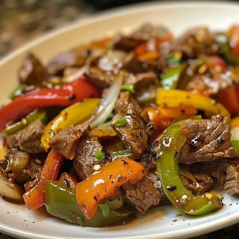 The Vibrant Pepper Steak That Makes Every Dinner a Celebration Pepper Steak with Bell Peppers and Onion