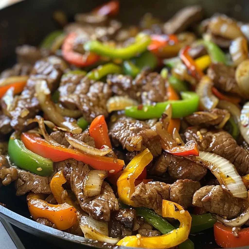 Pepper Steak with Bell Peppers and Onion