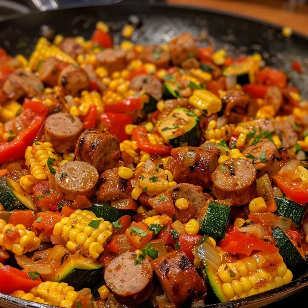 Sausage and Veggies Skillet - 30 Minute, One-Pan Meal