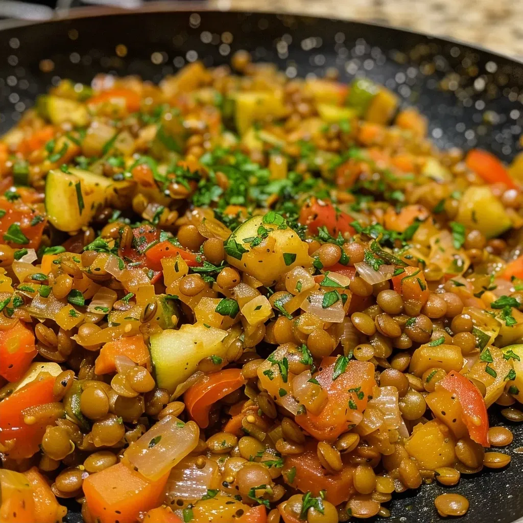 Smoky Lentil Veggie Skillet