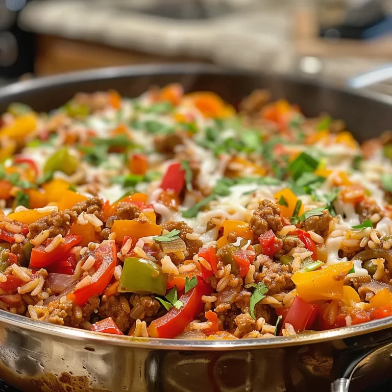 A Colorful Medley: My One Pot Unstuffed Pepper Skillet Celebration One Pot Unstuffed Pepper Skillet