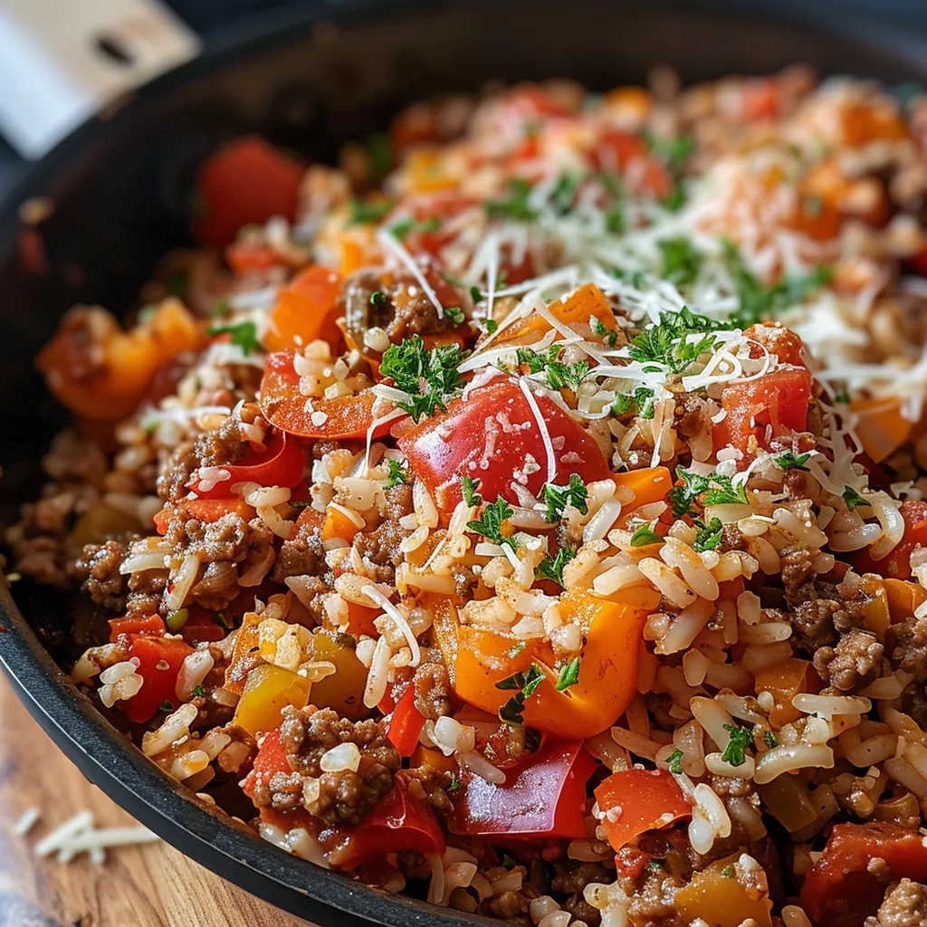 One Pot Unstuffed Pepper Skillet
