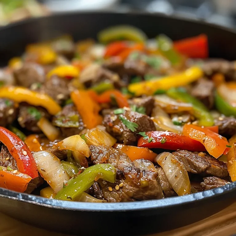 Savoring the Colors of Home: A Delightful Pepper Steak Adventure Pepper Steak with Bell Peppers and Onion